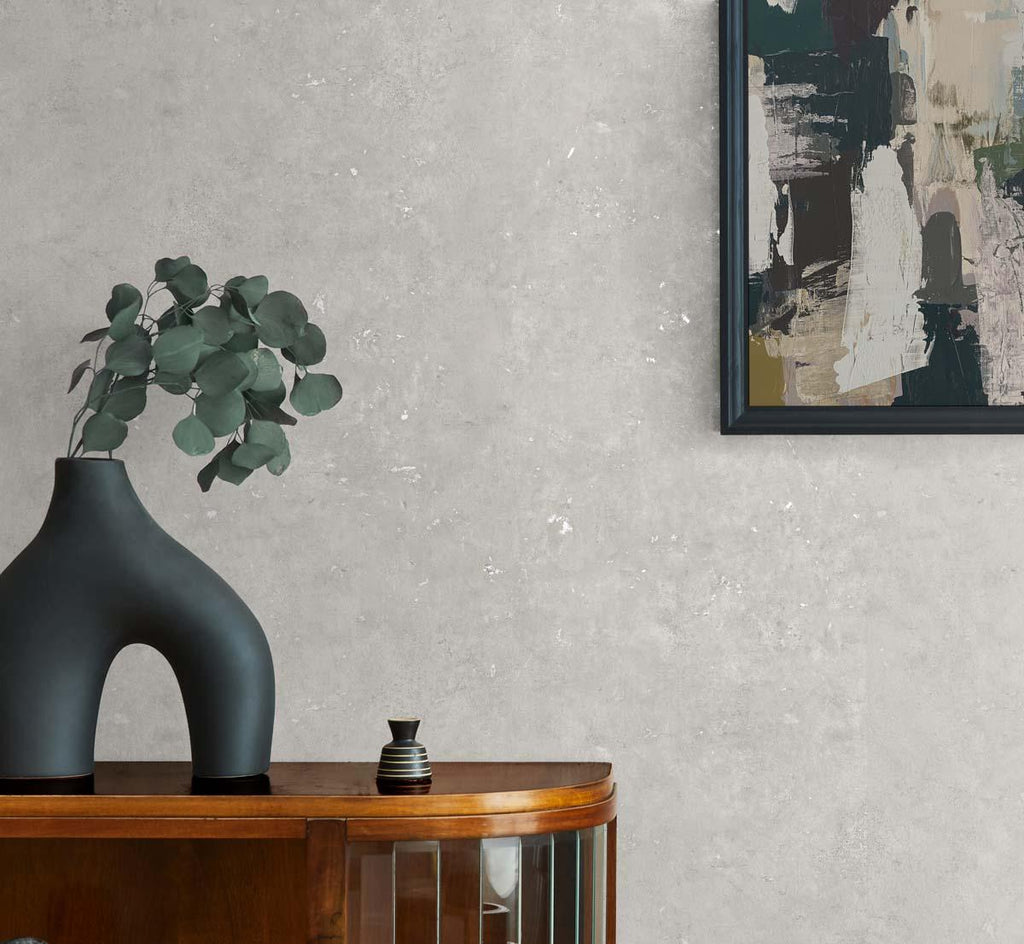 Seabrook Cement Faux Grey Wallpaper