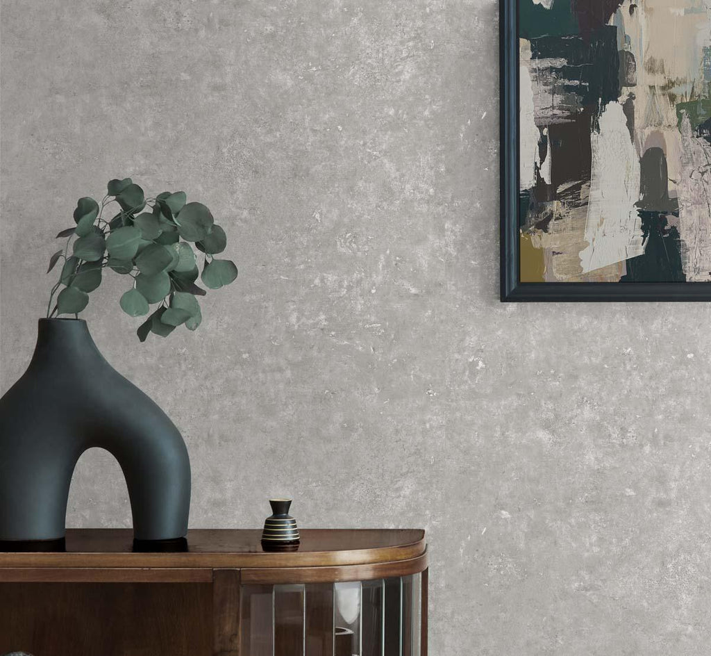 Seabrook Cement Faux Grey Wallpaper
