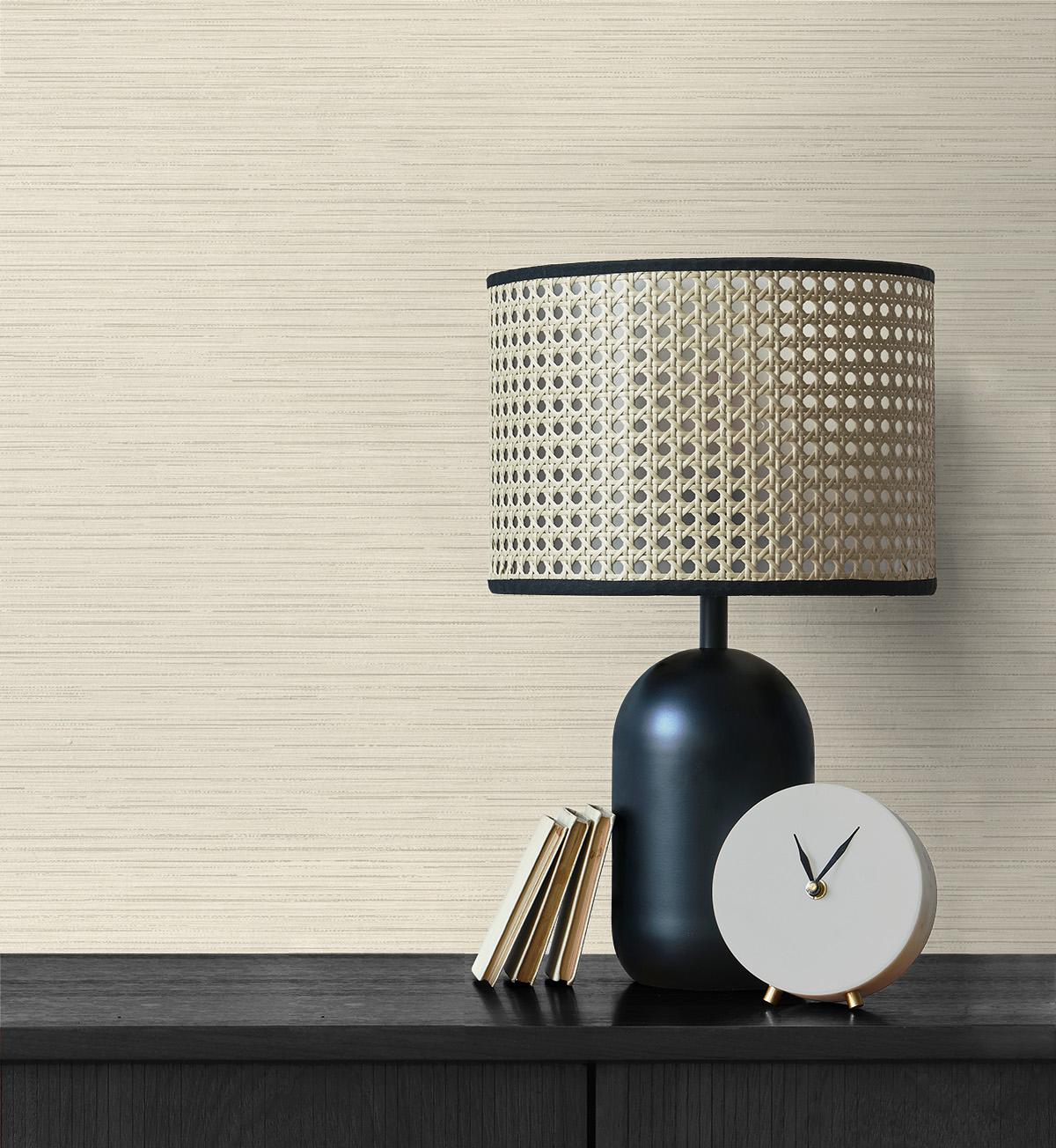 Seabrook Silk Off-White Wallpaper