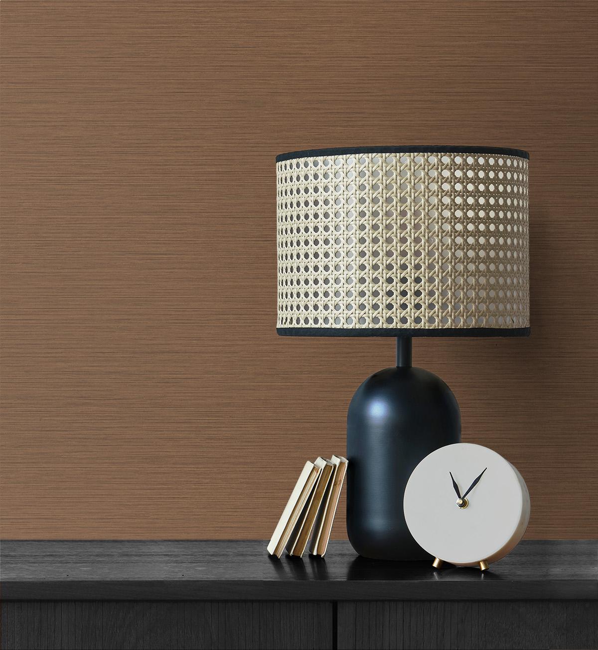 Seabrook Silk Orange Wallpaper