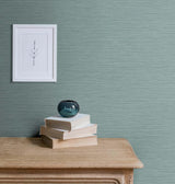Seabrook Silk Teal Wallpaper