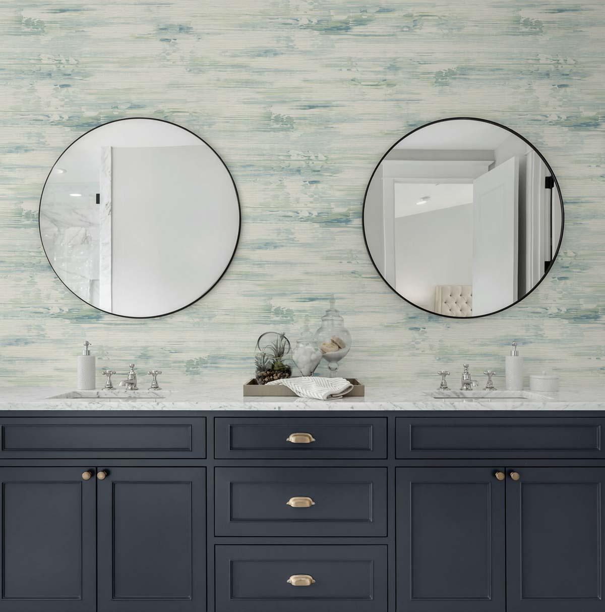 Seabrook Silk Mistral Green Wallpaper