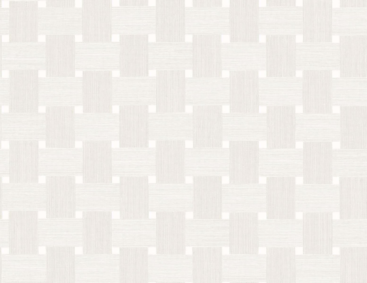 Seabrook Basketweave Caster Sugar Wallpaper