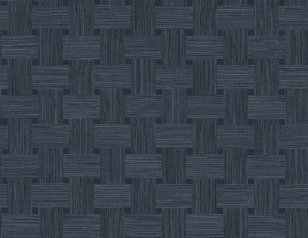 Seabrook Basketweave Blue Wallpaper