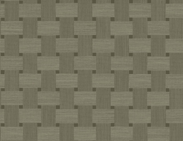Seabrook Basketweave Raw Umber Wallpaper