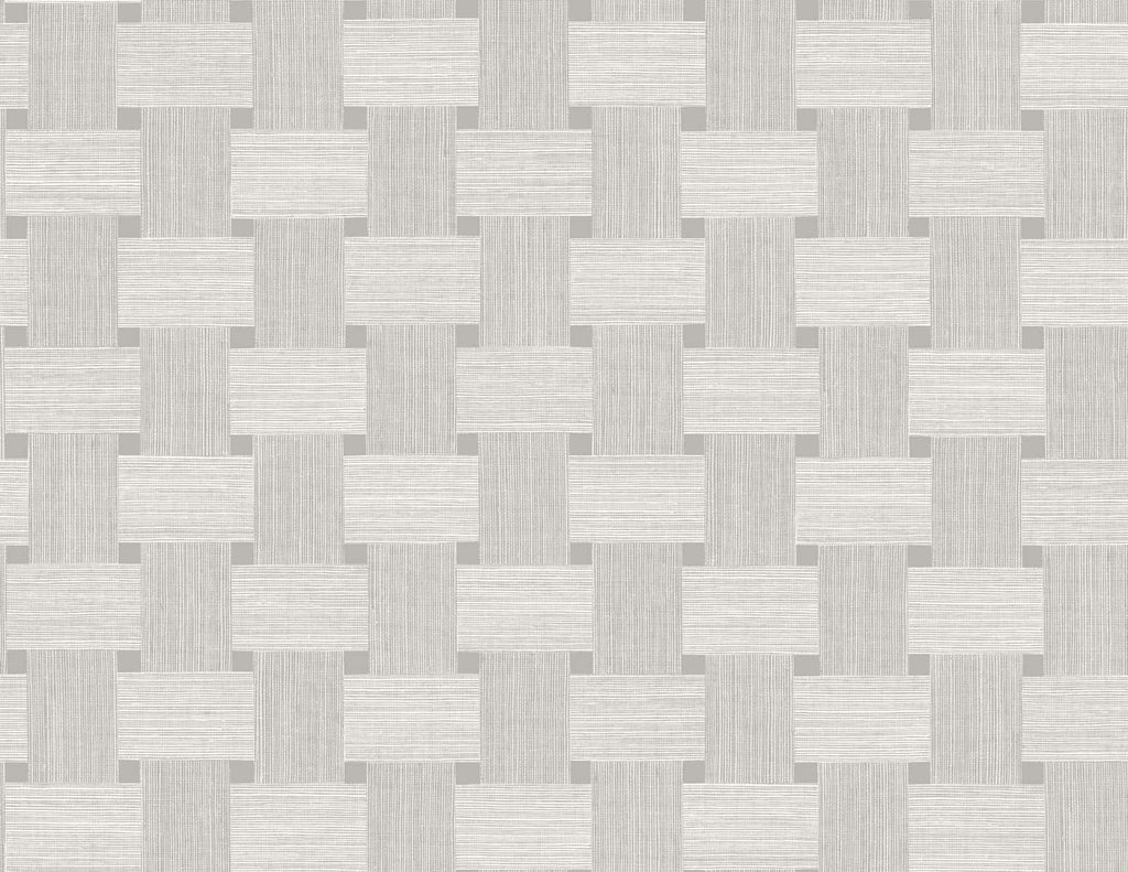 Seabrook Basketweave Grey Wallpaper