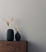 Seabrook Myrna Linen Grey Wallpaper
