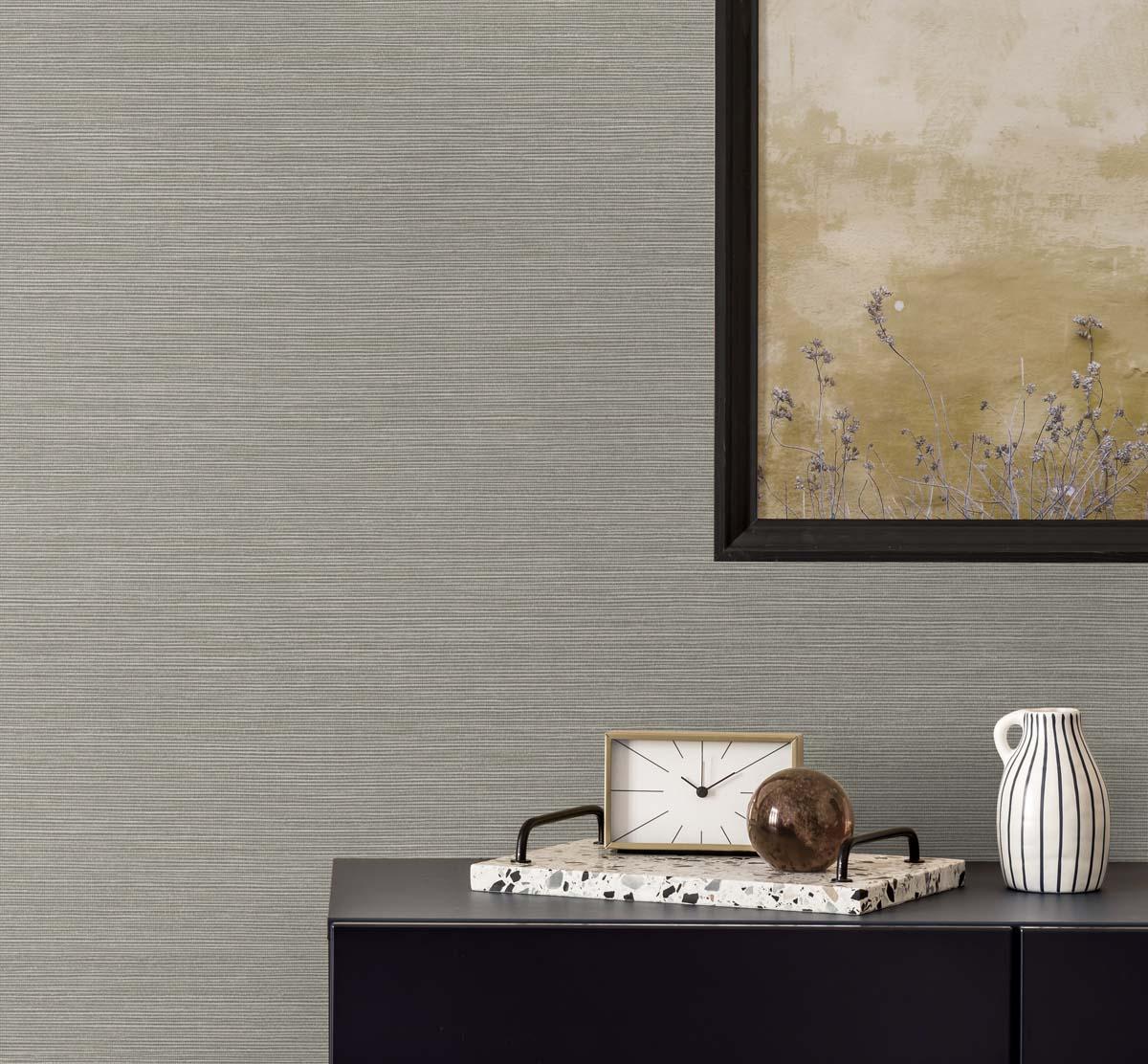 Seabrook Seawave Sisal Grey Wallpaper