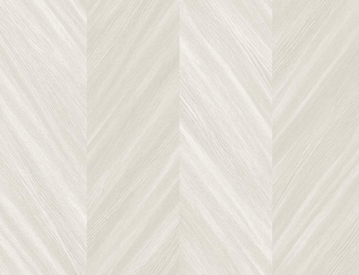 Seabrook Chevron Wood Beige Wallpaper