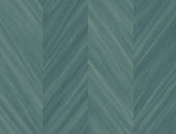 Seabrook Chevron Wood Wintergreen Wallpaper
