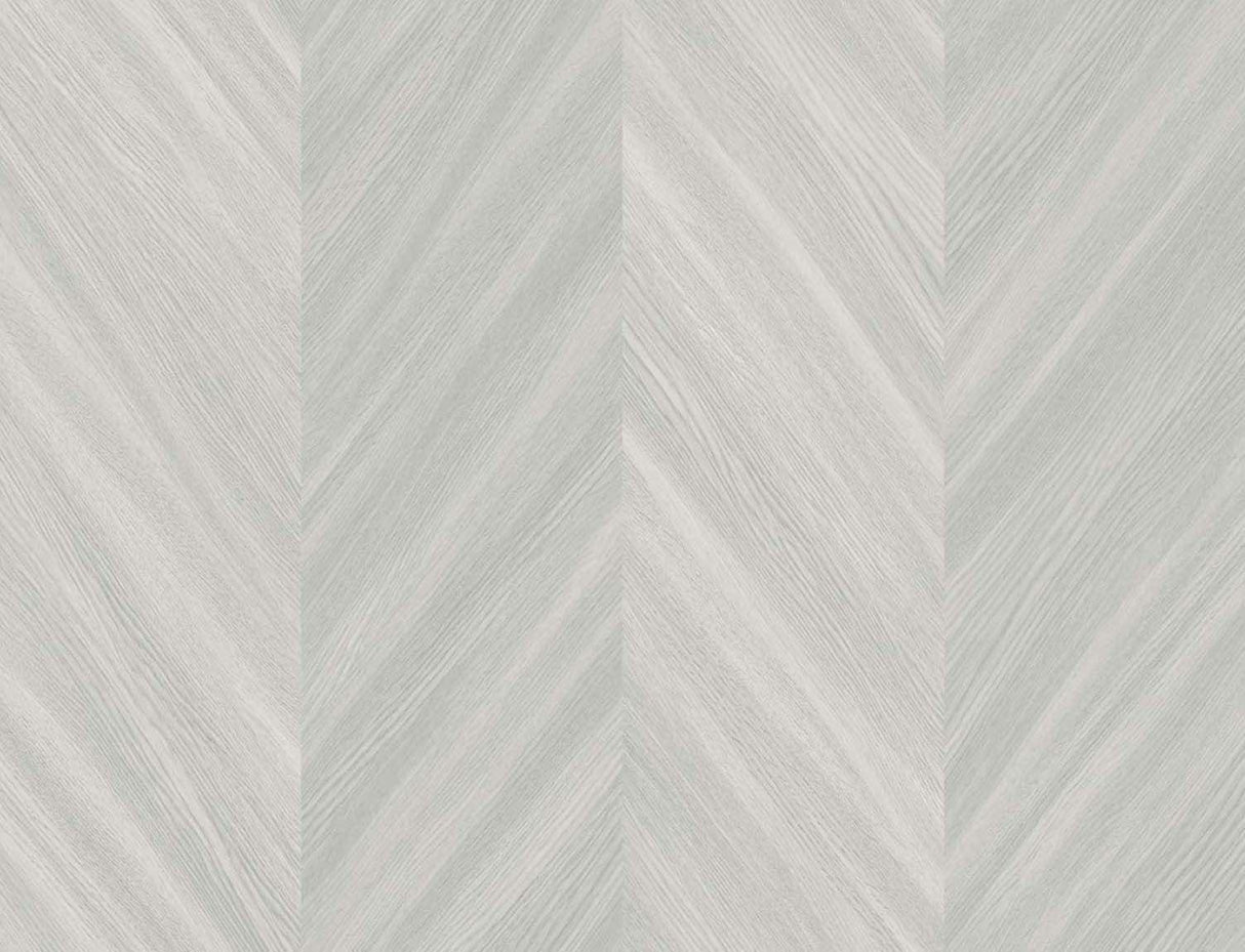 Seabrook Chevron Wood Grey Wallpaper