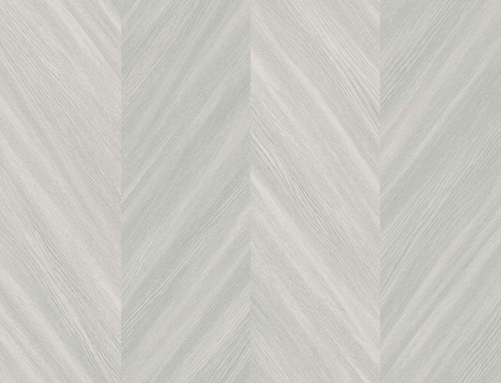 Seabrook Chevron Wood Grey Wallpaper