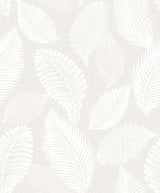 Seabrook Tossed Leaves Cool Linen Wallpaper
