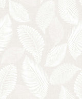 Seabrook Tossed Leaves Beige Wallpaper