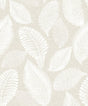 Seabrook Tossed Leaves Warm Sand Wallpaper
