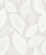 Seabrook Tossed Leaves Dove Greige Wallpaper