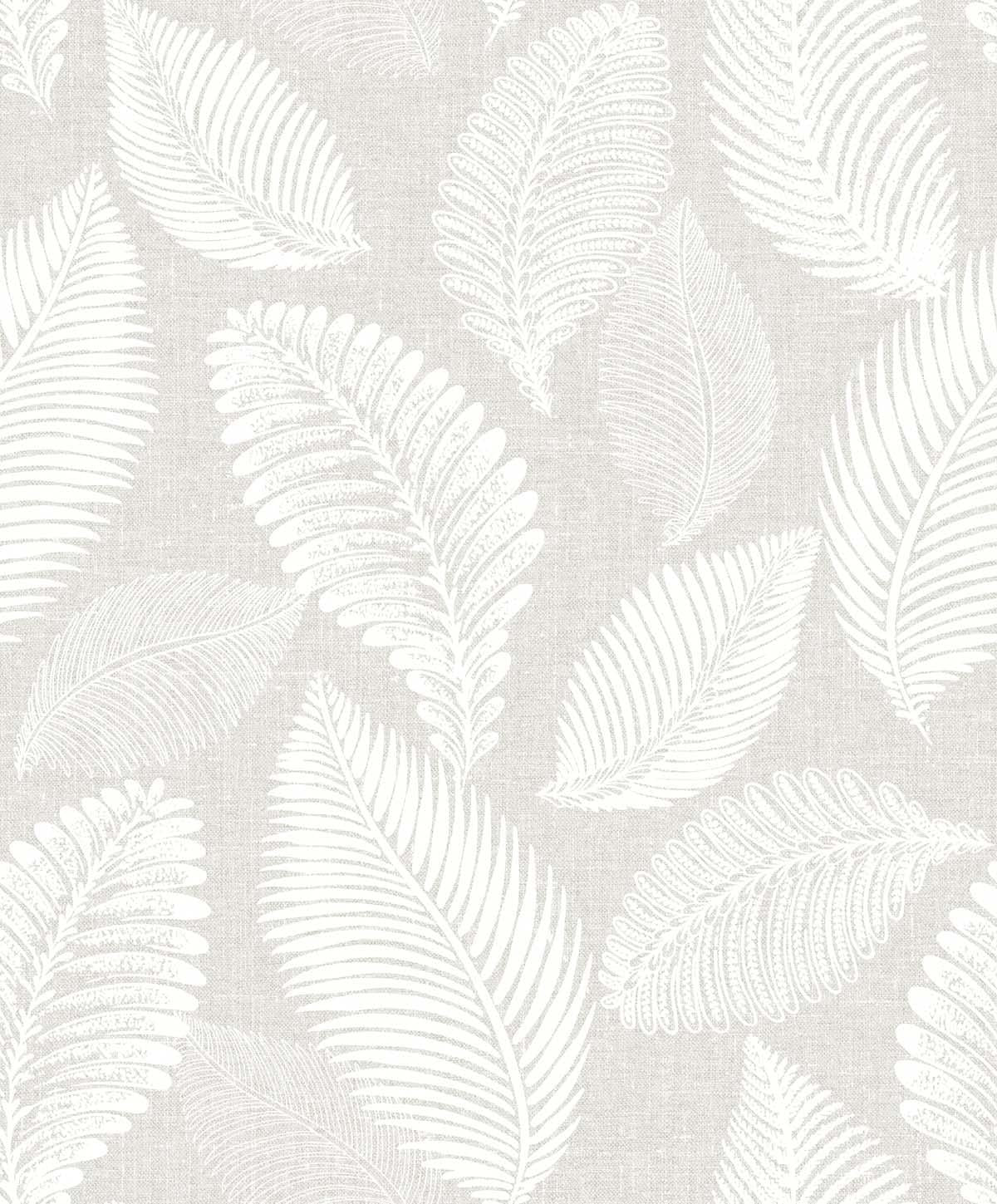 Seabrook Tossed Leaves Beige Wallpaper