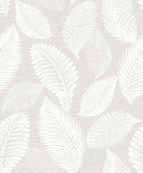 Seabrook Tossed Leaves Beige Wallpaper