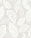 Seabrook Tossed Leaves Dove Greige Wallpaper