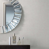 Seabrook Abington Faux Linen Off-White Wallpaper
