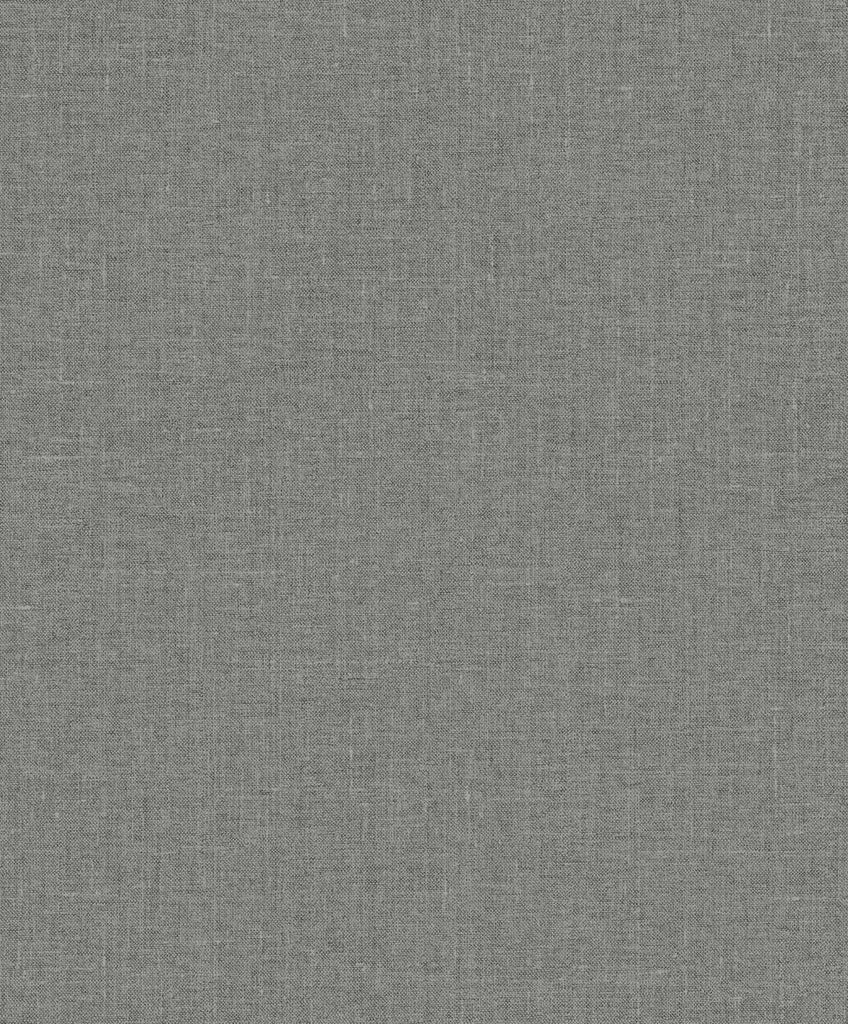 Seabrook Abington Faux Linen Grey Wallpaper