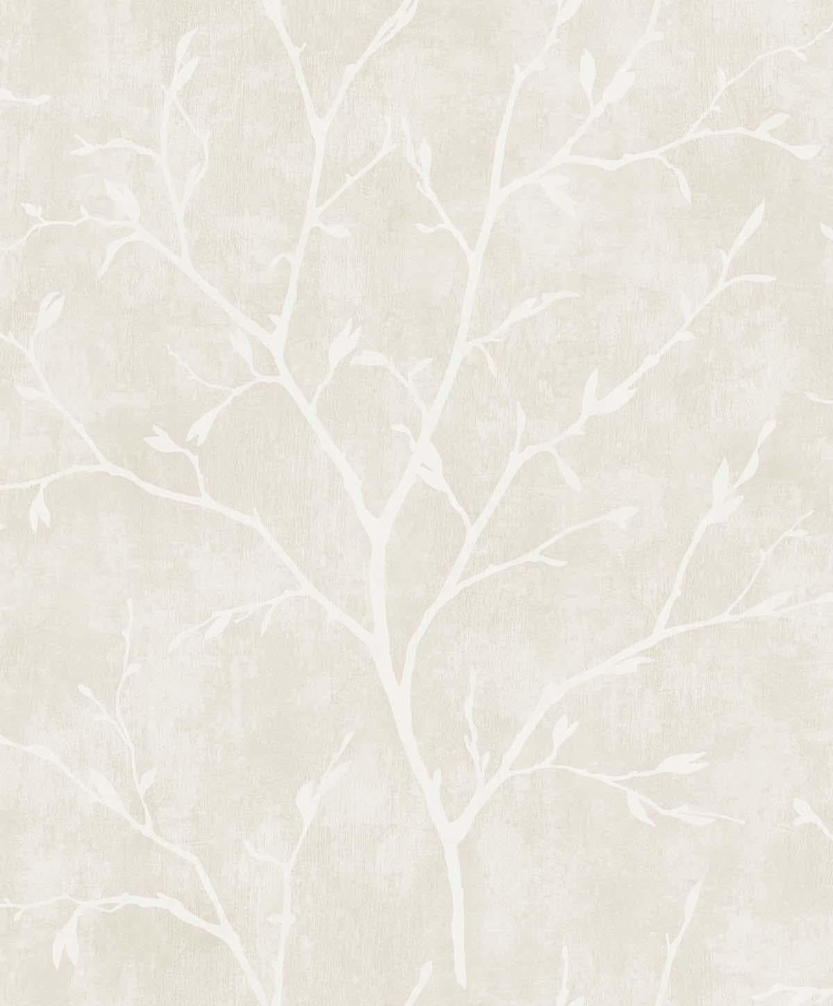 Seabrook Avena Branches Soft Cream Wallpaper
