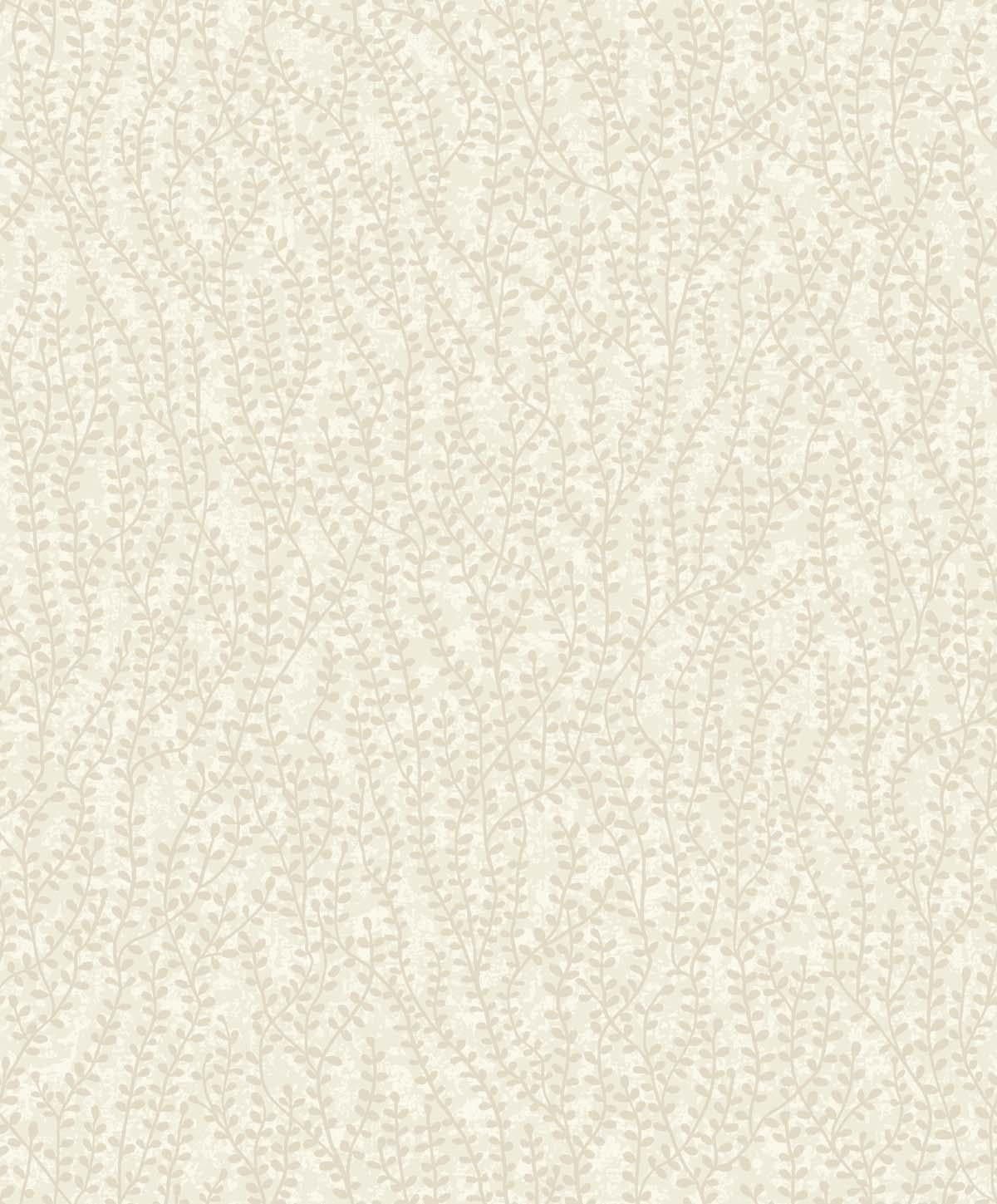 Seabrook Seaweed Beaded Branches Beige Wallpaper