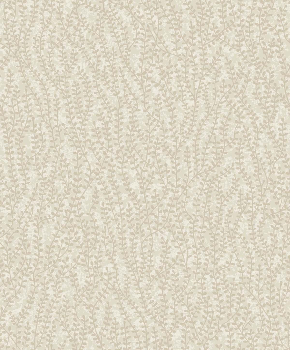 Seabrook Seaweed Beaded Branches Organic Silk Wallpaper