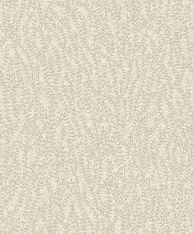 Seabrook Seaweed Beaded Branches Organic Silk Wallpaper