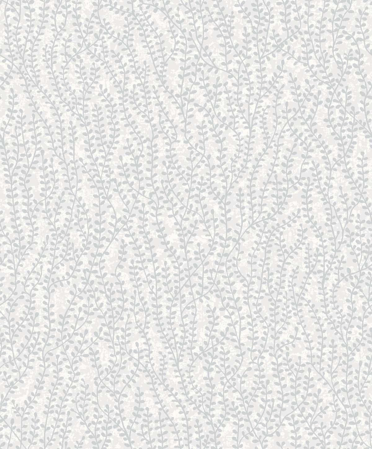 Seabrook Seaweed Beaded Branches Grey Wallpaper
