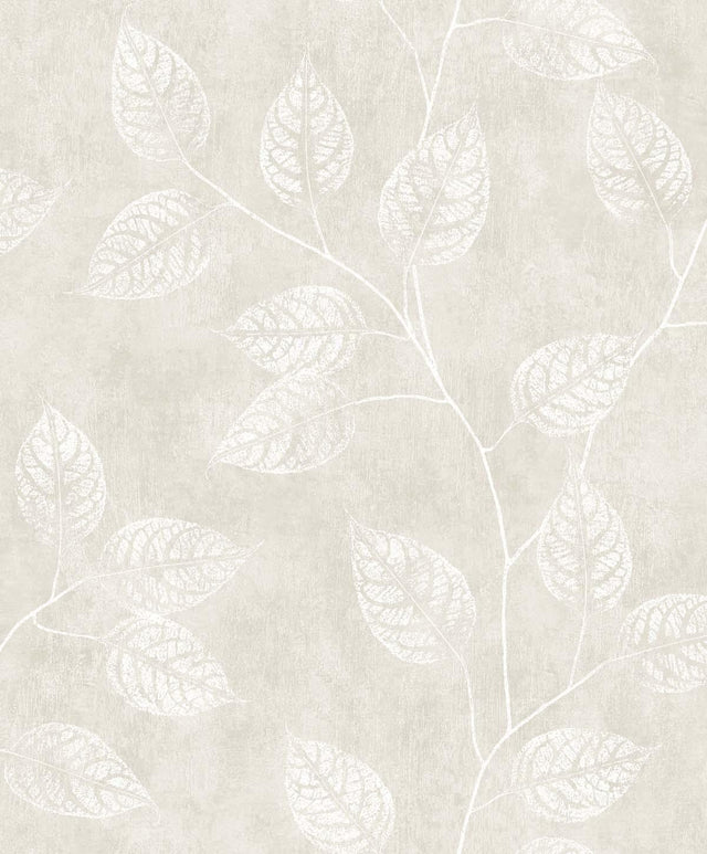 Seabrook Branch Trail Silhouette Raw Linen Wallpaper