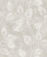 Seabrook Branch Trail Silhouette Grey Taupe Wallpaper