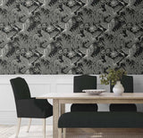 Seabrook Marsh Cranes Black Wallpaper