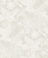 Seabrook Marsh Cranes Grey Wallpaper
