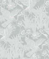 Seabrook Marsh Cranes Mist Wallpaper