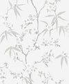 Seabrook Floral Blossom Trail Soft Grey Wallpaper