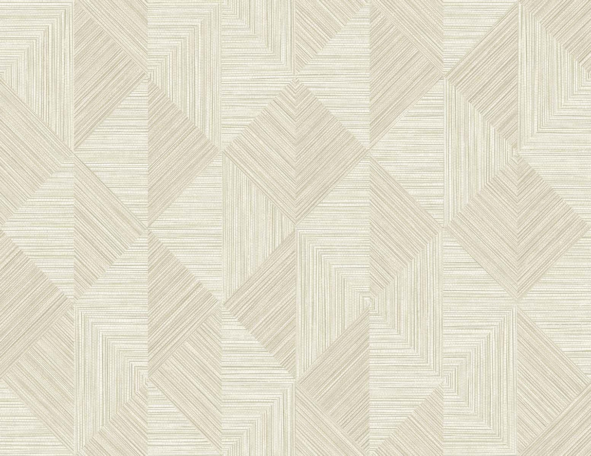 Seabrook Diamond Inlay Beige Wallpaper