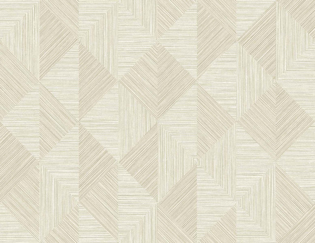 Seabrook Diamond Inlay Beige Wallpaper