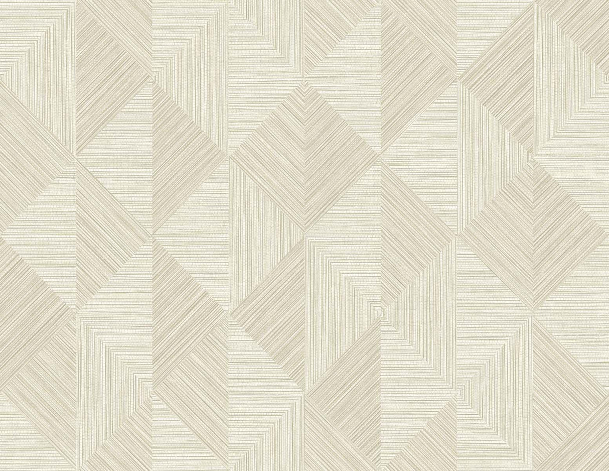 Seabrook Diamond Inlay Beige Wallpaper