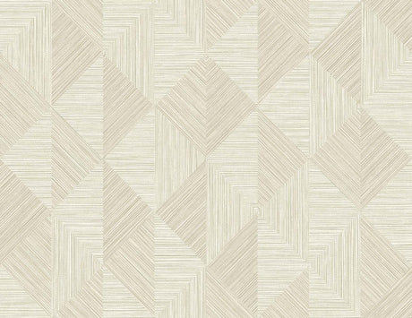 Seabrook Diamond Inlay Beige Wallpaper