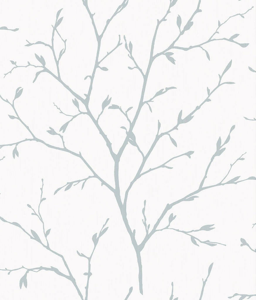 Seabrook Branching Out Slate Blue Wallpaper