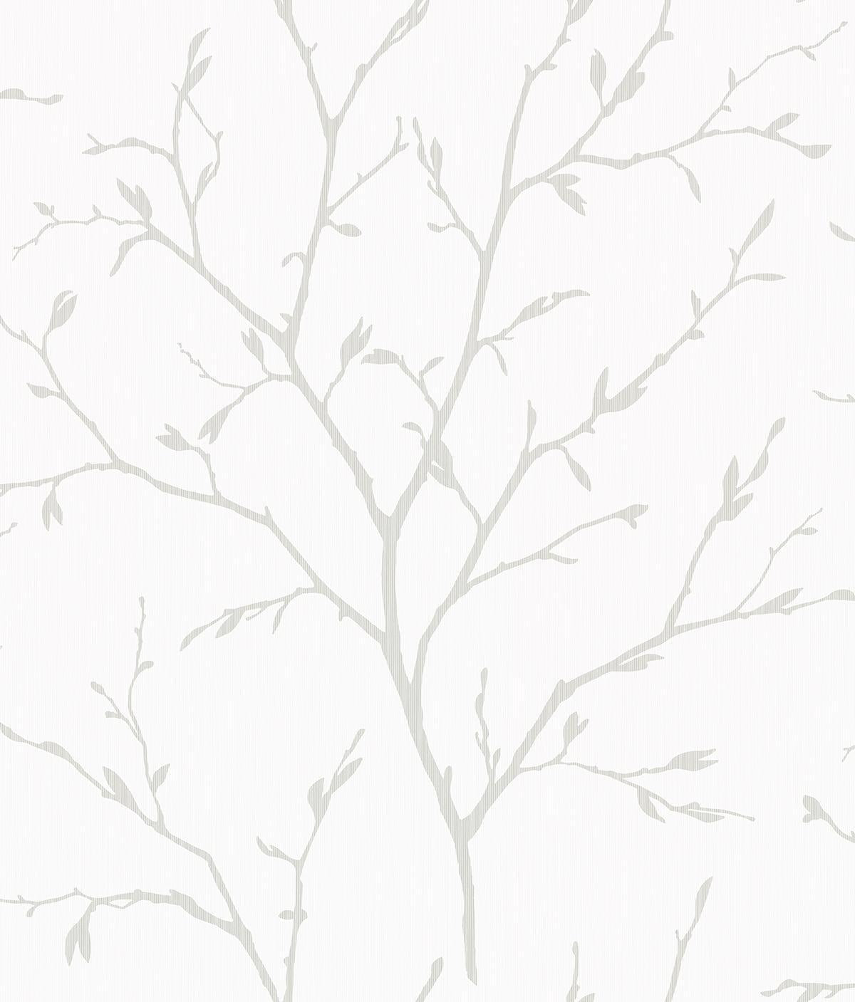 Seabrook Branching Out Winter Grey Wallpaper