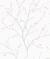 Seabrook Branching Out Winter Grey Wallpaper