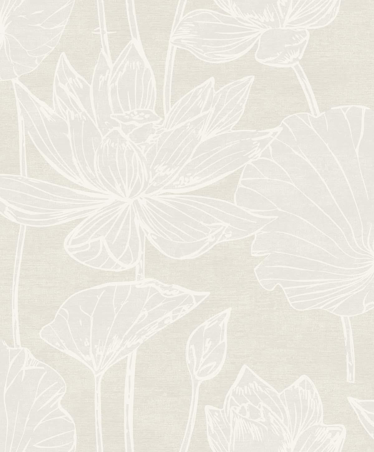 Seabrook Water Lilies Pearlescent Wallpaper