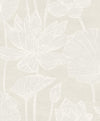 Seabrook Water Lilies Pearlescent Wallpaper