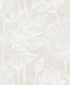 Seabrook Water Lilies Antique Pearl Wallpaper