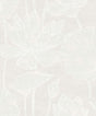 Seabrook Water Lilies White Pearl Wallpaper