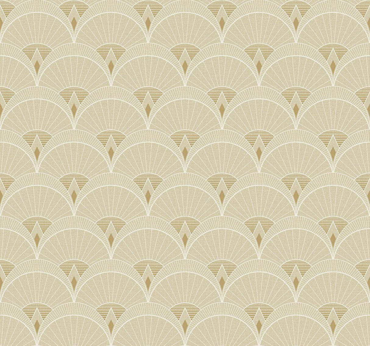Seabrook Chrysler Arches Soft Beige Wallpaper