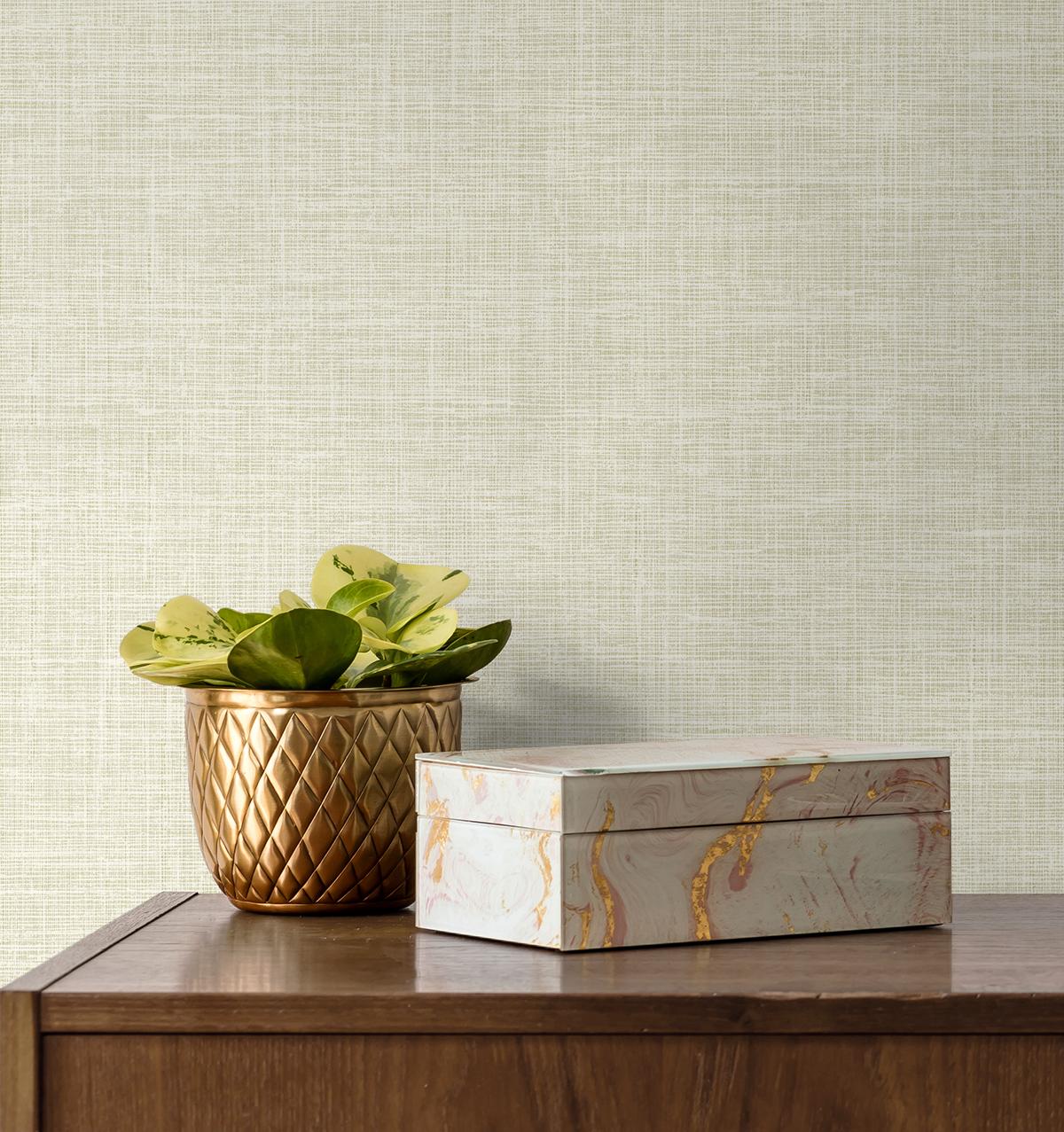 Seabrook Soho Linen Beige Wallpaper