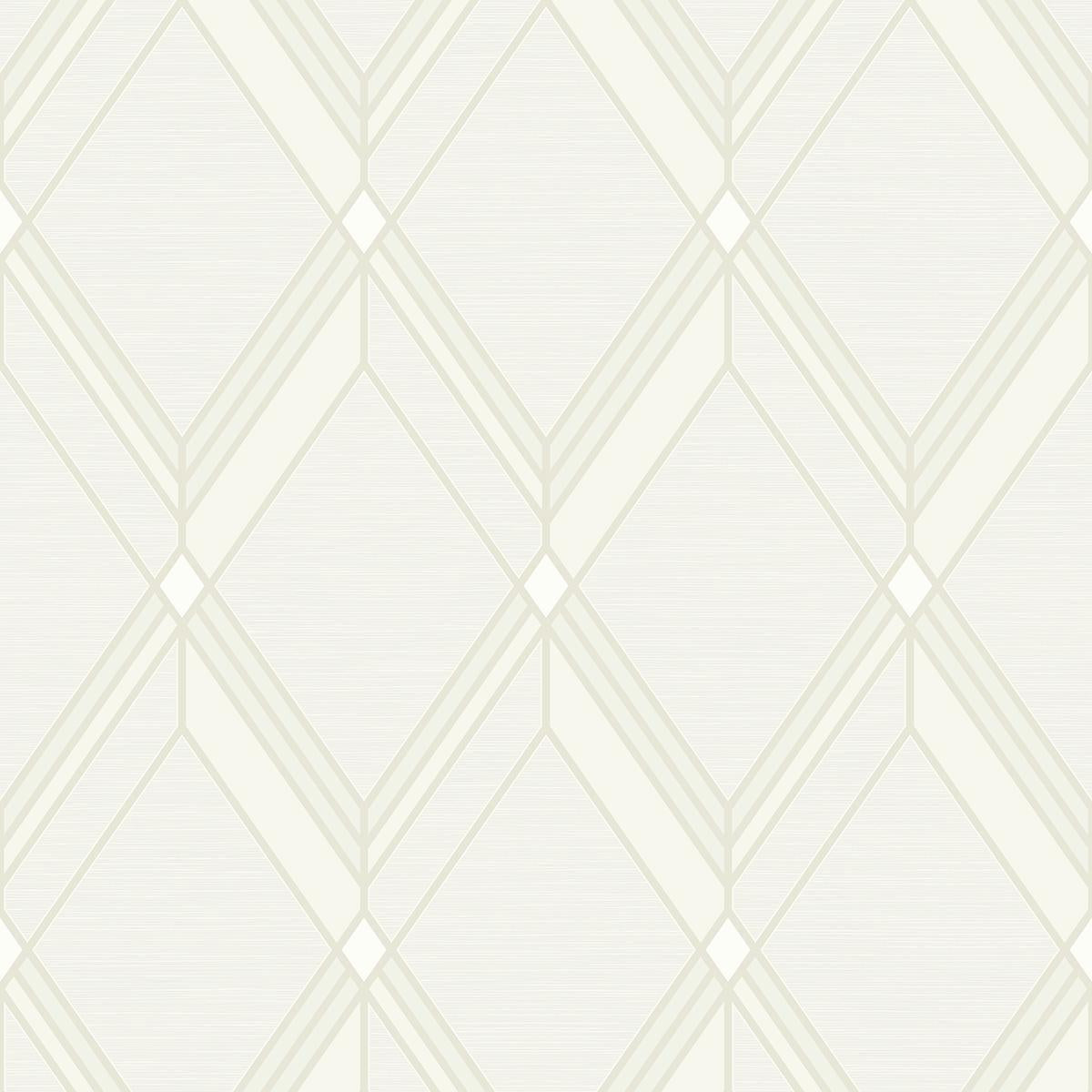 Seabrook Brooklyn Diamond Metallic Pearl Wallpaper